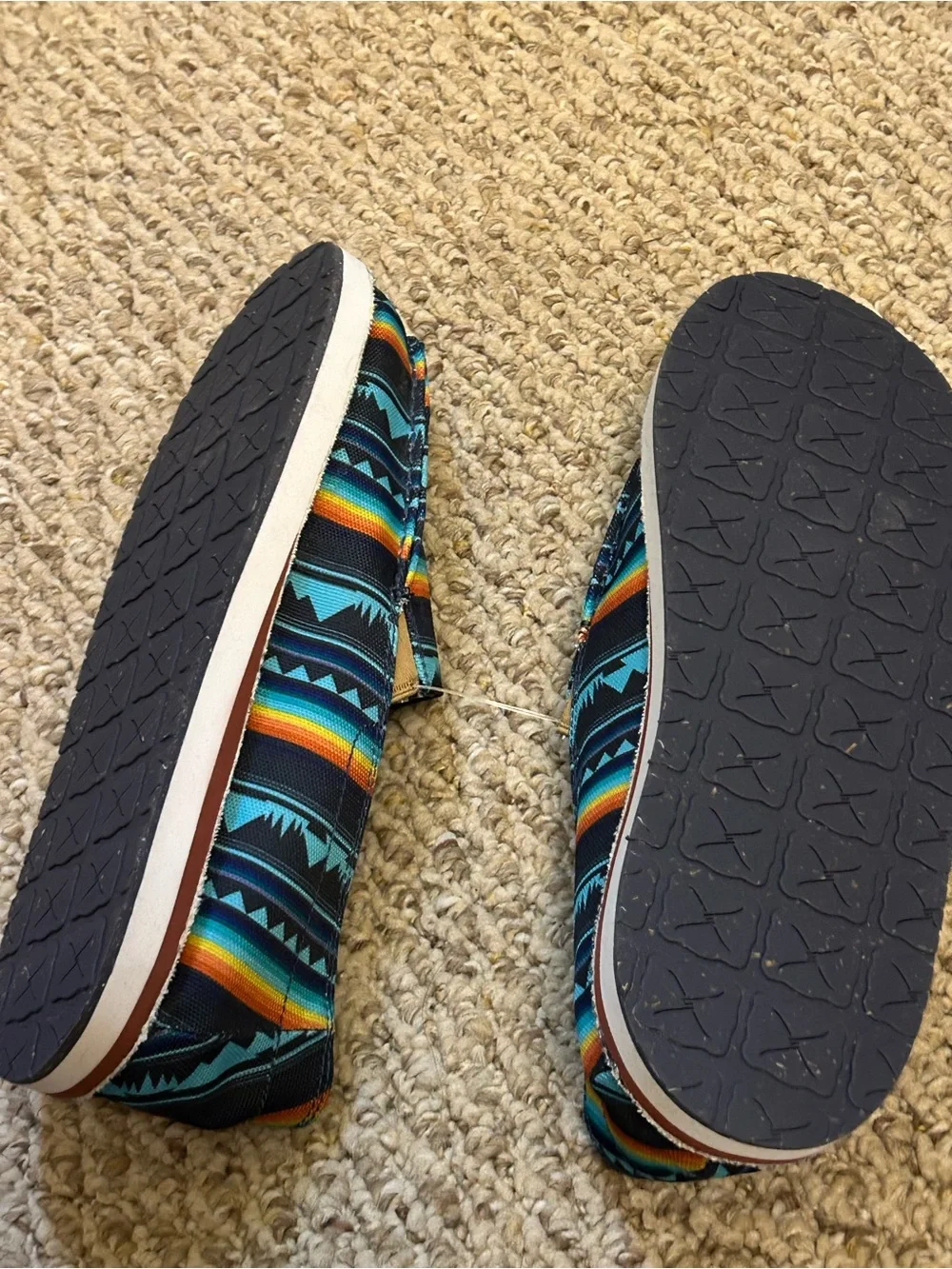 NWOT Twisted X Men’s Blue Multi-Stripe Slip-On Shoes